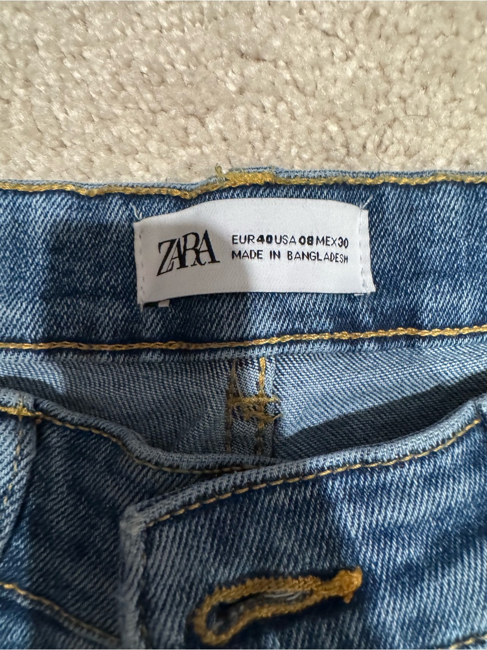 Zara Blue Straight Leg Women’s Jeans - Picture 3 of 3